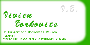vivien borkovits business card